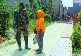 Satgas TMMD 107 Kodim 0508/Depok Cor Jalan Haji Amin