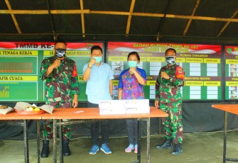 Yayasan Pelangi Dukung Vitamin C Bagi Satgas TMMD 107 Kodim 0508/Depok