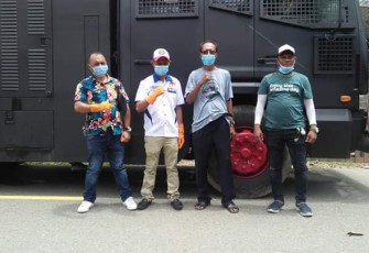 DPW BM-PAN Maluku Lakukan aksi semprot disinfektan di Desa Eti kecamatan SerBa SBB