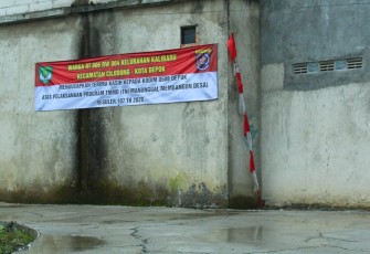 Dengan Spanduk Warga Ucapkan Terima Kasih ke Kodim 0508/Depok