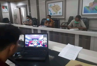 Sekda Lambar Vidcon dengan Sekjen Kemendagri