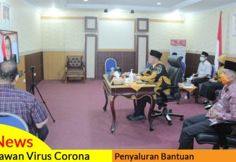 Gubernur Bengkulu Rohidin Mersyah Vicon Bersama Mendagri