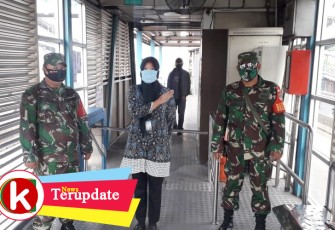 Anggota Koramil 06/KD Bersama Tiga Pilar Lakukan Pemantauan PSBB di 4 Titik 