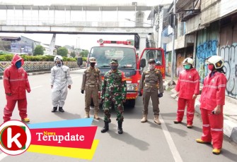 Serka Ahmad Marulloh Dampingi Sterilisasi Wilayah Binaan Cegah Penyebaran Corona
