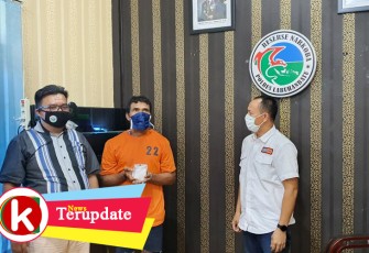 Tersangka dan Barang Bukti saat diamankan di Mapolres Labuhanbatu