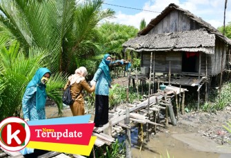 Ketua TP PKK Batu Bara Bantu Sembako Pada Warga Kurang Mampu