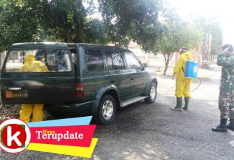TNI Brebes Kembali Sterilisasi Karantina PDP Covid-19