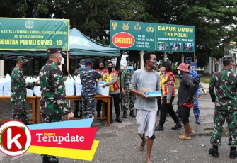Kembali Lagi Dapur Umum TNI-Polri di Gelar di Kota Kendari