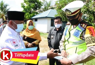 Sekda Kampar Drs. Yusri M.Si mewakili Bupati Kampar H Catur Sugeng Susanto SH lakukan Peninjauan sejumlah titik check point.