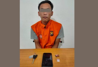 Tersangka saat diamankan