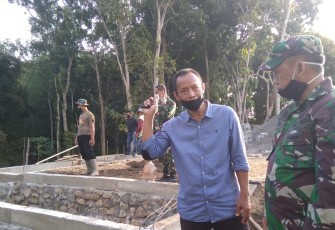 Dandim 0807/Tulungagung Puas Karena Bahan Material Sudah Dilokasi Pengerjaan