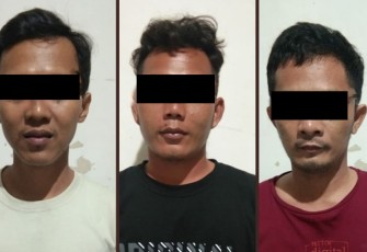 Tiga orang yang diamankan polisi