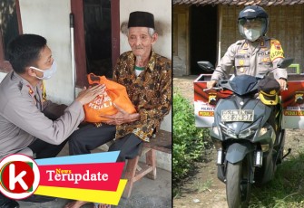 Kapolres Batang Blusukan Salurkan Bantuan Sembako ke Warga Terdampak Covid -19