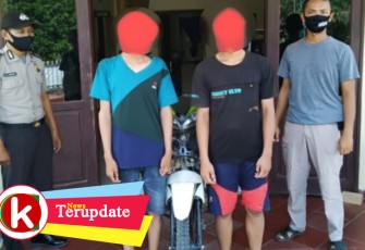 2 Pelaku Curas saat diamankan beserta barang bukti