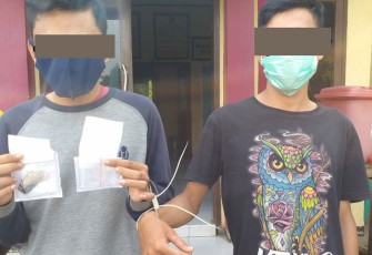Tersangka dan Barang Bukti saat diamankan