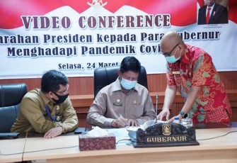 Plt. Gubernur Kepri H. Isdianto mengikuti Rakornas Pengawasan Intern Pemerintah tahun 2020