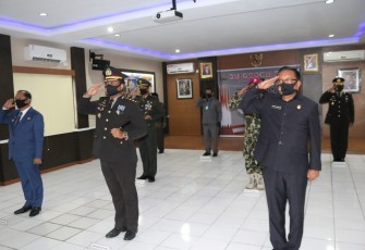 Peringati HUT Bhayangkara Ke-74 Polres Bitung Bitung Laksanakan Upacara Secara Virtual
