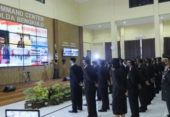 Peringatan Hari Bhayangkara Ke-74 Polda Bengkulu Dilakukan Secara Virtual