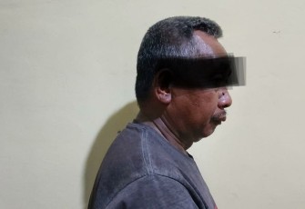 Terduga pelaku saat diamankan