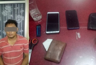 Tersangka dan Barang Bukti saat diamankan