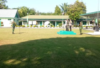 Apel Gelar Pasukan Kodim 0423/BU di ikuti ratusan prajurit. Ismail Yugo/ Inews TV