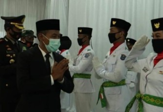 Wabup OKI Kukuhkan Paskibraka HUT ke-75 RI