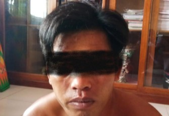Tersangka saat diamankan