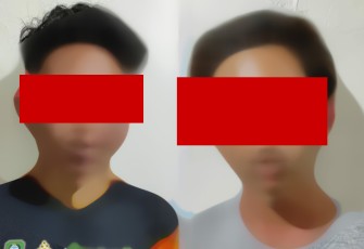 Dua Terduga Pelaku Curas saat diamankan