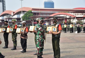 Kodam Jaya Gelar Apel Pendukung Penegakkan Disiplin Protokol Kesehatan Covid-19 Jadetabek
