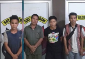 Terduga pelaku saat diamankan