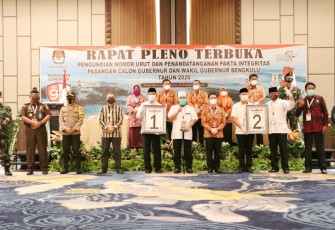 Pengambilan Nomor Urut Paslon Gubernur Bengkulu Berjalan Khidmat