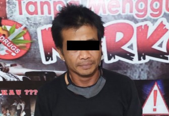 Tersangka saat diamankan