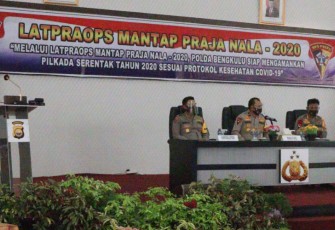 Wakapolda Bengkulu Brigjen Pol Drs Sahimin Zainudin SH MM Buka Secara Resmi Latpraops Mantap Praja Nala 2020
