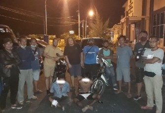 Kedua Terduga Pelaku Saat Diamankan Team Landak Satreskrim Polres Musirawas