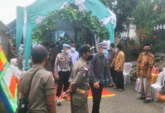 TNI-Polri dan Satpol PP Cek Prokes Covid-19 di Pesta Pernikahan