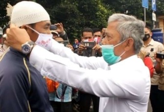 Pemkab OKI Gelar Bakti Sosial dan Bagikan Masker Pada Masyarakat 