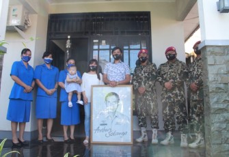 Danyonmarhanlan VIII Bitung Bersama Seluruh Prajurit Anjangsana Ke Keluarga Alm Letkol Marinir (Ant) Arthur Sholangs