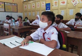 Potret Suasana Belajar Tatap Muka di Ruang Kelas SD (foto : Ist) 