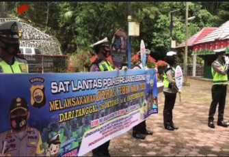 Polres Rejang Lebong Sosialisasi Prokes di Objek Wisata