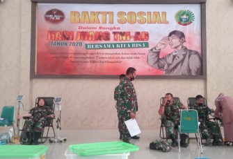 Korem 033/WP Laksanakan Bakti Sosial Donor Darah 