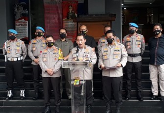 Kabareskrim Polri saat menggelar konferensi pers di Mapolda Metro Jaya Jakarta Kamis (10/12).