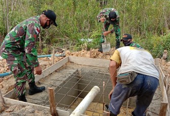 Prajurit TNI Dari Satuan Tugas Pengamanan Perbatasan RI-Malaysia Sektor Timur