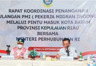 Gubernur Ansar – Menhub Budi Gelar Rakor Bahas Pemulangan PMI di Batam