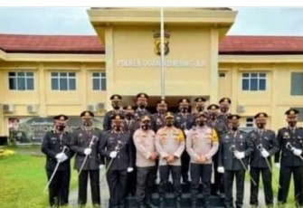 Kapolres OKI Pimpin Upacara Kenaikan Pangkat dan Purna Bakti Personil Polres 