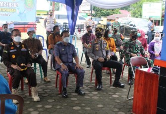 Bupati Bengkulu Tengah Dr H Ferry Ramli SH MH Saat Acara Lounching Vaksinasi Covid-19 