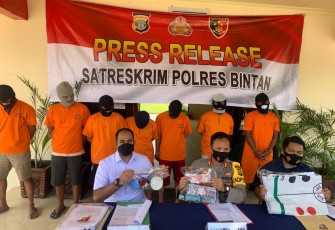  Satreskrim Polres Bintan Amankan 7 Pelaku Perjudian 