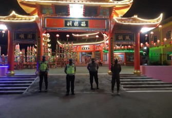 Peringatan Imlek Tahun 2021 Polres Lingga Lakukan Pengamanan Vihara dan Patroli Gabungan Skala Besar