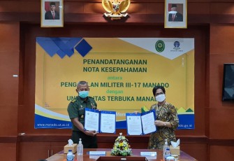 Kadilmil III-17 Manado saat usai laksanakan penanda tanganan MoU