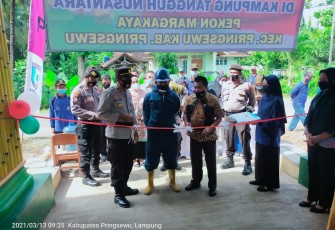 Polres Pringsewu Resmikan Kampung Tangguh Nusantara