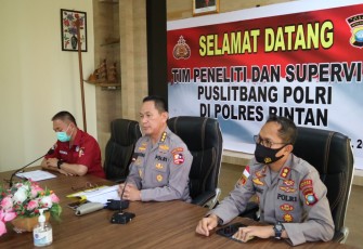 Tim Puslitbang Polri Kunjungi Polres Bintan  